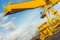 Yellow gantry crane - Poland. Royalty Free Stock Photo