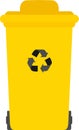 Yellow garbage in white background