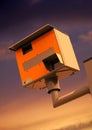 YELLOW GATSO ROAD TRAFFIC SPEED CAMERA