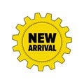 Yellow gear with words `New Arrival`