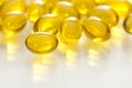 Yellow Gel Capsule Pill Royalty Free Stock Photo