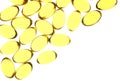 Yellow gel capsules Royalty Free Stock Photo