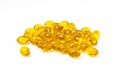 yellow gel capsules. Royalty Free Stock Photo