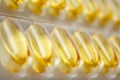 Yellow gel pills Royalty Free Stock Photo