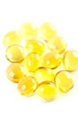 Yellow gelatin pills