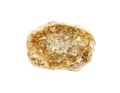 Yellow gemstone crystal mineral sample with quartz