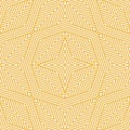 Yellow Geometric Lines Seamless Pattern. Modern Stylish Vector Linear Background