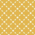 Yellow geometric texture. Vintage seamless pattern with grid, circles, lines