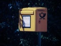 Yellow German mailbox