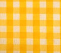 Yellow Gingham Background Royalty Free Stock Photo