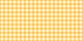 Yellow gingham fabric seamless pattern. Cute check plaid. Picnic kitchen tablecloth texture. Gingham square vintage Royalty Free Stock Photo