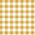 Yellow Gingham pattern. Texture from squares for plaid, tablecloths, clothes, shirts, dresses, paper, bedding, blankets, quilts an Royalty Free Stock Photo