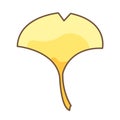 Yellow ginkgo leaf vector illustration for decoration on Autumn season and food concept