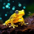 Yellow glass frog