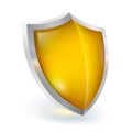 Yellow glass shield icon