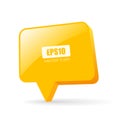 Yellow glass speech bubble