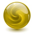 Yellow glass sphere