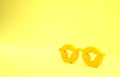 Yellow Glasses with stars icon isolated on yellow background. Happy independence day United states of America. 4th of Royalty Free Stock Photo