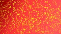 Yellow glitter confetti falling seamless pattern on red background for Christmas, Holiday, Festive Birthday Royalty Free Stock Photo