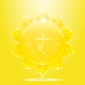 Yellow glossy manipura chakra banner