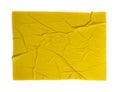 Yellow Glued Paper Texture with Creases Surface Grunge Effect