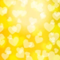 Yellow Gold Bokeh Heart, pattern, vector