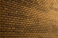 Yellow gold brick wall Royalty Free Stock Photo