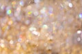 Yellow gold and color pearl sparkle bokeh light background Royalty Free Stock Photo