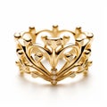 Yellow Gold Crown Ring With Diamonds - Fanciful Romanticism Inspired Jewelry