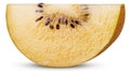 Yellow gold kiwi fruit slice Royalty Free Stock Photo