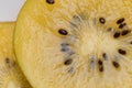 Yellow or gold kiwi fruits closeup. Royalty Free Stock Photo