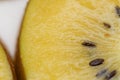 Yellow or gold kiwi fruits closeup. Royalty Free Stock Photo