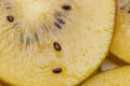 Yellow or gold kiwi fruits closeup. Royalty Free Stock Photo