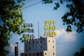 Yellow Gold Medal Flour sign in Downtown Minneapolis during daytime Royalty Free Stock Photo