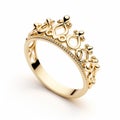 9ct Rose Gold Tiara Ring Inspired By Crown - Calligraphic Elegance