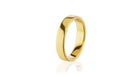 Yellow gold wedding ring isolated on white background Royalty Free Stock Photo