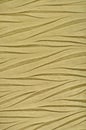 Yellow Golden Crumpled Synthetic textile, Creased Polyester Fabric Detail, Vertical Decorative Wrinkled Texture Pattern, Bright