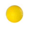 Yellow Golf ball isolated on white with clipping path.