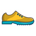 Yellow golf shoes icon, cartoon style Royalty Free Stock Photo