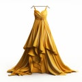 Elegant Golden Dress - Hyper Realistic 3d Model