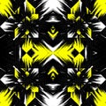 Yellow Graffiti on a black background illustration