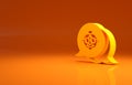 Yellow Grandmother icon isolated on orange background. Minimalism concept. 3d illustration 3D render