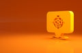 Yellow Grandmother icon isolated on orange background. Minimalism concept. 3d illustration 3D render