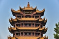 yellow grane tower in Wuhan city china Royalty Free Stock Photo