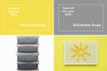 Yellow gray collage, concept color of year 2021.