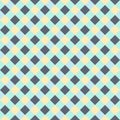 Yellow Gray Light Green Blue Seamless Diagonal French Checkered Pattern. Inclined Colorful Fabric Check Pattern Background. 45 Royalty Free Stock Photo