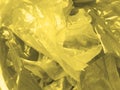 Yellow and gray plastic bag pieces Royalty Free Stock Photo