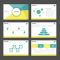 Yellow green Abstract presentation template Infographic elements flat design set for brochure flyer leaflet marketing Royalty Free Stock Photo