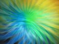 Yellow, green and blue shaded shot of intersecting refracted abstract light layers Royalty Free Stock Photo