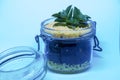 Jar with succulent plant